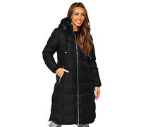 BOLF Damen Winterjacke Parka Wintermantel Lange Daunenjacke Steppjacke mit Kunstfell Kapuze Puffermantel Sportjacke Warm Gefüttert Freizeit Outdoor Casual Style 5M736 Schwarz XL [D4D]