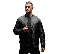 BOLF Herren Bomberjacke Übergangsjacke Pilotenjacke Freizeitjacke Fliegerjacke Blousonjacke Steppjacke Stehkragen Reißverschluss College Leichte Freizeit Outdoor AK95A1 Schwarz XXL [4D4]