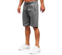 BOLF Herren Kurze Hose Sporthose Sweatshorts Military Shorts Bermudas Trainingshose Fußballhose Fitnesshose Army Cargo Sweathose Freizeithose Street Style JX808 Dunkelgrau M [7G7]