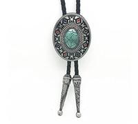 Bolo Ties Krawatte Für Herren - Handgefertigtes Südwest-Totem, Aquamarin, Western-Cowboy Für Hemd, Krawatte, Halskette, Schmuck, Europäische Und Amerikanische Accessoires, Armeegrün, Einheitsgr