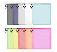 Boloest 10 Stück Netzbeutel mit Kordelzug, Netzbeutel, multifunktional, Nylon-Netzbeutel für Sport, Schwimmen, Strand, Reisen, Fitnessstudio, Camping, Training (30 x 30 cm)