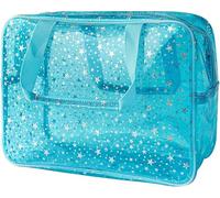 Bolsa de cosméticos Grande y Bolsa de viaje con ASA, Material duradero, diseño de cremallera, ideal para maquillaje, artículos esenciales de viaje, Rosa, 30 x 13 x 21 cm, Ling