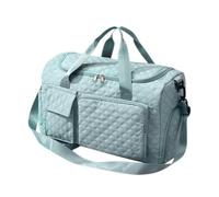 Bolsa Deporte Mujer - Bolso Viaje Con Correa Ancha | Maleta Accesorios Gran Capacidad, Bolsa Gimnasio Con Separación Ropa Seca Y Mojada Para Toallas, Prendas, Lake Blue, verwijzen naar de beschrijving