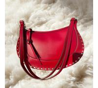 Bolso bandolera informal para mujer, bolso de hombro con correa ajustable French retro explosion-style non-classic half-moon bag, genuine leather shou