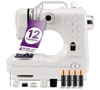 Bomann® Nähmaschine für Anfänger mit 12 Stichmustern | Sewing Machine mit Vor- u. Rückwärtsnähfunktion & 2 Geschwindigkeitsstufen | mit Batterie- oder Netzbetrieb & blendfreiem LED-Licht | NM 6063 CB