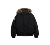 Superdry Everest Faux Bomber Kapuzenjacke pechschwarz - XL