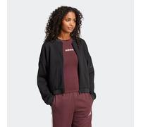 Bomberjacke ADIDAS SPORTSWEAR "ESSENTIALS CONTEMPORARY LOGO", Damen, Gr. L, schwarz, Obermaterial: 55% Baumwolle, 36% Polyester, 9% Viskose, Jacken Bomberjacke (77191840-L) schwarz
