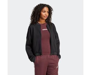 Bomberjacke ADIDAS SPORTSWEAR "ESSENTIALS CONTEMPORARY LOGO", Damen, Gr. XL, schwarz, Obermaterial: 55% Baumwolle, 36% Polyester, 9% Viskose, Jacken Bomberjacke (77191840-XL) schwarz