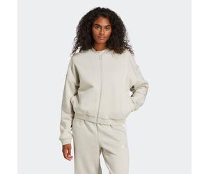 Bomberjacke ADIDAS SPORTSWEAR "ESSENTIALS CONTEMPORARY LOGO", Damen, Gr. XXL, grau (wonder aluminium), Obermaterial: 55% Baumwolle, 36% Polyester, 9% Viskose, Jacken Bomberjacke (35885002-XXL) wonder