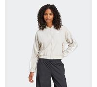 Bomberjacke ADIDAS SPORTSWEAR "W 3S WV BOMBER", Damen, Gr. XL, weiß (wonder aluminium, weiß), Obermaterial: 100% Polyamid, Jacken Bomberjacke (57949920-XL) wonder aluminium, weiß