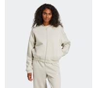 Bomberjacke ADIDAS SPORTSWEAR "W SL+ FL BOMBER", Damen, Gr. XL, grau (wonder aluminium), Obermaterial: 55% Baumwolle, 36% Polyester, 9% Viskose, Jacken Bomberjacke (35885002-XL) wonder aluminium