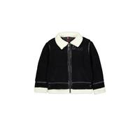 Bomberjacke ALPHA INDUSTRIES "B-3 Teddy", Damen, Gr. L, schwarz-weiß (schwarz, weiß), Obermaterial: 100% Polyester; Futter: 100% Polyester; Füllung: 100% Polyester, Jacken Bomberjacke (94160007-L)