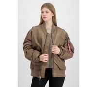 Bomberjacke ALPHA INDUSTRIES "Alpha Industries Women - Bomber Jackets CWU MA-1 NC Wmn" Gr. L/XL, grau (taupe) Damen Jacken Übergangsjacken (23027140-L) taupe