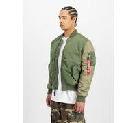 Bomberjacke ALPHA INDUSTRIES "MA-1 Camo BE", Herren, Gr. XL, grün (sage, grün), Web, Obermaterial: 100% Nylon, modisch, slim fit, Langarm, Jacken (92251417-XL) sage, grün