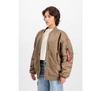 Bomberjacke ALPHA INDUSTRIES "MA-1 Core W", Damen, Gr. M/L, grau (taupe), Obermaterial: 100% Nylon; Futter: 100% Nylon; Füllung: 100% Polyester, Jacken Bomberjacke (92338922-M) taupe