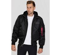 Alpha Industries Herren MA-1 D-Tec Bomberjacke, Schwarz (Black/Black 515), Large