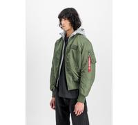 Bomberjacke ALPHA INDUSTRIES "MA-1 D-Tec", Herren, Gr. M, grün (sage, grün), Obermaterial: 100% Nylon, Futter: 100% Nylon, Kapuze: 75% Baumwolle, 25% Polyester, Füllung: 100% Polyester, Jacken Bomberj