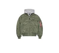 Bomberjacke ALPHA INDUSTRIES "Alpha Industries Men - Bomber Jackets MA-1 D-Tec", Herren, Gr. S, grün (sage, grün), Obermaterial: 100% Nylon, Futter: 100% Nylon, Kapuze: 75% Baumwolle, 25% Polyester, F