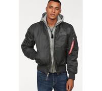 Bomberjacke ALPHA INDUSTRIES "MA-1 D-TEC", Herren, Gr. XL, schwarz (03 schwarz), Web, Obermaterial: 100% Nylon. Futter: 100% Nylon. Kapuze: 80% Baumwolle, 20% Polyester. Wattierung: 100% Polyester, un
