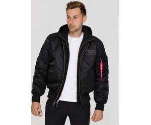 Bomberjacke ALPHA INDUSTRIES "MA-1 D-TEC", Herren, Gr. XL, schwarz (515 schwarz), Web, Obermaterial: 100% Nylon. Futter: 100% Nylon. Kapuze: 80% Baumwolle, 20% Polyester. Wattierung: 100% Polyester, u