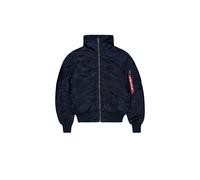 Bomberjacke ALPHA INDUSTRIES "MA-1 Hooded", Herren, Gr. XXL, blau (rep.blau), Obermaterial: 100% Nylon, Futter: 100% Nylon, Kapuzenfutter: 100% Polyester, Füllung: 100% Polyester, Jacken Bomberjacke (