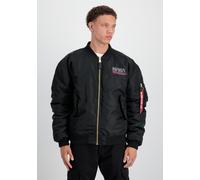 Bomberjacke ALPHA INDUSTRIES "MA-1 NASA Skylab", Herren, Gr. XS, rot (schwarz, magenta), Obermaterial: 100% Nylon; Futter: 100% Nylon; Füllung: 100% Polyester, Jacken Bomberjacke (40858937-XS)