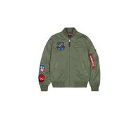 Bomberjacke ALPHA INDUSTRIES "MA-1 TT Flying Tigers Light", Herren, Gr. 3XL, grün (sage, grün), Obermaterial: 100% Nylon, Futter: 100% Nylon, Rib: 99% Polyester, 1% Elastan, Jacken Bomberjacke (238804