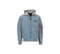 Bomberjacke ALPHA INDUSTRIES "MA-1 TT Hood Light", Damen, Gr. XL, bunt (graublau), Obermaterial: 100% Nylon, Futter: 100% Nylon, Kapuze: 75% Baumwolle, 25% Polyester, Jacken Bomberjacke (65140806-XL)