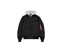 Bomberjacke ALPHA INDUSTRIES "MA-1 TT Hood Light", Damen, Gr. XXL, schwarz, Obermaterial: 100% Nylon, Futter: 100% Nylon, Kapuze: 75% Baumwolle, 25% Polyester, Jacken Bomberjacke (41142117-XXL)