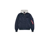 Bomberjacke ALPHA INDUSTRIES "MA-1 TT Hood Light", Herren, Gr. M, blau (rep.blau), Obermaterial: 100% Nylon, Futter: 100% Nylon, Kapuze: 75% Baumwolle, 25% Polyester, Jacken Bomberjacke (55244213-M) r