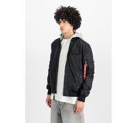 Bomberjacke ALPHA INDUSTRIES "MA-1 TT Hood Light", Herren, Gr. S, schwarz, Obermaterial: 100% Nylon, Futter: 100% Nylon, Kapuze: 75% Baumwolle, 25% Polyester, Jacken Bomberjacke (41142117-S) schwarz