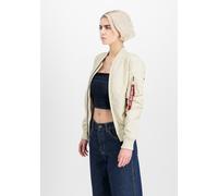 Bomberjacke ALPHA INDUSTRIES "MA-1 TT Light Slim W", Damen, Gr. XS, weiß (vintage weiß), Shell: 100% Nylon. Lining: 100% Nylon, Jacken Bomberjacke (41286861-XS) vintage weiß