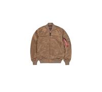 Bomberjacke ALPHA INDUSTRIES "MA-1 VF 59 Long", Herren, Gr. S, grau (taupe), Obermaterial: 100% Nylon; Futter: 100% Nylon; Füllung: 100% Polyester, Jacken Bomberjacke (94534719-S) taupe