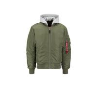 MA-1 Zip Hood Back Embroidery Bomber Jacket S