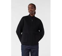 Bomberjacke aus Doubleface-Wolle schwarz M