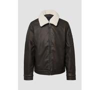 Bomberjacke aus Lederimitat mit abnehmbarem Teddy-Kragen M braun 2167360.8940.M