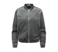 Bomberjacke aus Samt "Velvetie" Stone Grey L