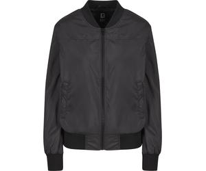 Bomberjacke BRANDIT "Brandit Brandit Women Jula Bomberjacket", Damen, Gr. XS, schwarz, 100% Polyester, unifarben, normal, amerikanischer Ausschnitt, Jacken Bomberjacke (59086100-XS) schwarz