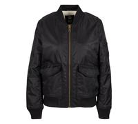 Bomberjacke BRANDIT "Brandit Brandit Women Sherpa Jacket", Damen, Gr. XXL, schwarz, 100% Polyamid, unifarben, normal, amerikanischer Ausschnitt, Jacken Bomberjacke (34577939-XXL) schwarz