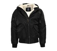 Bomberjacke BRANDIT "Brandit Herren CWU Jacket hooded", Herren, Gr. 3XL, schwarz, 100% Polyamid, unifarben, normal, ohne Ausschnitt, Jacken Bomberjacke (29913359-XXXL) schwarz