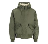 funktionale Brandit Herren Jacke große Kapuze Kordelzug Khaki L