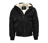 Bomberjacke BRANDIT "Brandit Herren CWU Jacket hooded", Herren, Gr. XL, schwarz, 100% Polyamid, unifarben, normal, ohne Ausschnitt, Jacken Bomberjacke (29913359-XL) schwarz