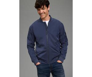 Bomberjacke BRUNO BANANI, Herren, Gr. M, marine, Web, Obermaterial: 100% Polyester. Futter: 100% Polyester, unifarben, normal hüftlang, Bündchen, Jacken Bomberjacke, Blouson mit Stehkragen, leichte Üb