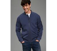 Bomberjacke BRUNO BANANI, Herren, Gr. S, blau (marine), Web, Obermaterial: 100% Polyester. Futter: 100% Polyester, unifarben, normal hüftlang, Bündchen, Jacken Bomberjacke, Blouson mit Stehkragen, lei
