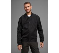 Bomberjacke BRUNO BANANI, Herren, Gr. XL (54), schwarz, Web, Obermaterial: 100% Polyester. Futter: 100% Polyester, unifarben, normal hüftlang, Bündchen, Jacken Bomberjacke, Blouson mit Stehkragen, lei