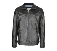 Bomberjacke BUGATTI "BUBRUNO", Herren, Gr. 58, schwarz, Obermaterial: 100% Lammleder LEL. Futter: 100% Baumwolle CO., regular fit, Jacken Bomberjacke, mit Reißverschlusstaschen und Hüftriegel (5557221