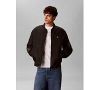 Bomberjacke CALVIN KLEIN JEANS, Herren, Gr. M, schwarz, Web, Obermaterial: 100% Nylon. Futter: 100% Polyester. Füllung: 100% Polyester, unifarben, regular fit taillenbedeckt, Rundhals, Rippbündchen, J