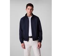 Bomberjacke CALVIN KLEIN "LS PADDED HARRINGTON JACKET", Herren, Gr. XL, blau (schwarz sapphire), Web, Obermaterial: 100% Polyester, unifarben, regular fit normal, Rundhals, eingesetzt elastischer Bund