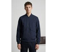 Bomberjacke CALVIN KLEIN "LS SOFT TECH BOMBER JACKET", Herren, Gr. L, schwarz sapphire, Web, Obermaterial: 100% Polyester, unifarben, regular fit normal, Rundhals, eingesetzt Rippbündchen, Jacken Bomb