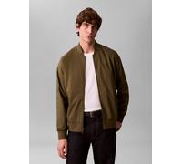 Bomberjacke CALVIN KLEIN "MATTE BOMBER", Herren, Gr. L, fatigue, Web, Obermaterial: 100% Polyester, unifarben, normal hüftlang, Rundhals, eingesetzt Rippbündchen, Jacken Bomberjacke, Regular fit, mit 